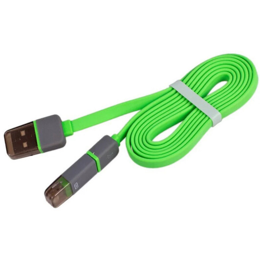 Кабель 2 в 1 Pulso CP-002GN USB - Apple Lighting - Micro USB 1 м
