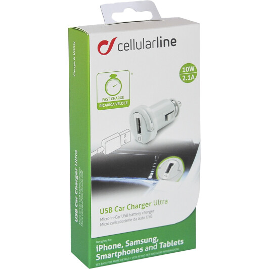 Usb зарядка в авто CellularLine MICROCBRUSBIPAD