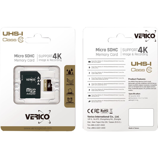 Карта памяти Verico microSDHC 8 ГБ