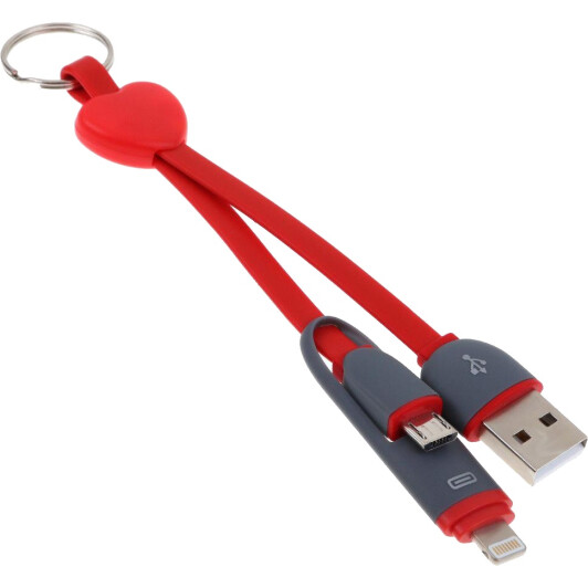 Кабель 2 в 1 XoKo SC-201-RD USB - Apple Lighting - Micro USB 0,25 м