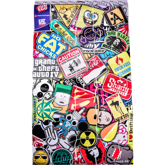 Наклейка Vitol Pazzle Sticker Bomb P-20