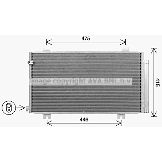 Радіатор кондиціонера AVA Quality Cooling hd5325d для Honda Civic