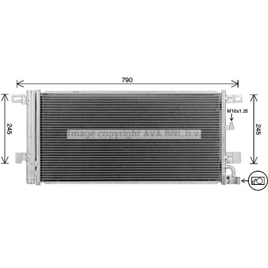 Радіатор кондиціонера AVA Quality Cooling AI5439D