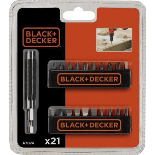 Набір бит з тримачем BLACK+DECKER A7074 20 шт.