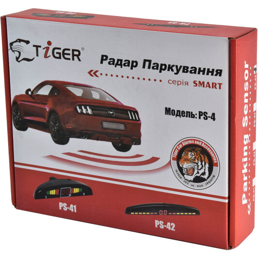 Парктроник Tiger PS-44 с черными датчиками 4 шт.