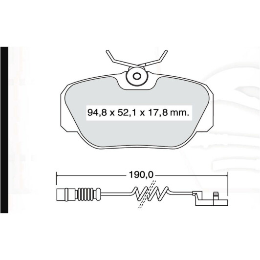 Тормозные колодки DAfmi D501E