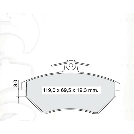 Гальмівні колодки DAfmi D161E