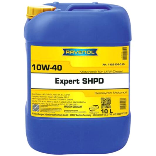Моторное масло Ravenol Expert SHPD 10W-40 10 л на Ford EcoSport