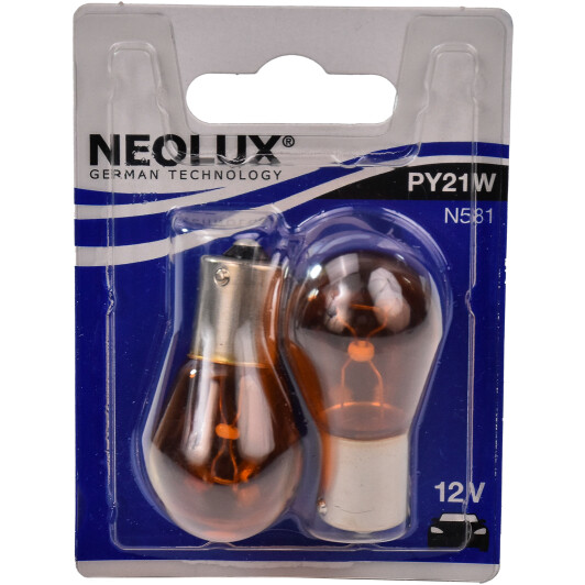 Автолампа Neolux® PY21W BAU15s 21 W помаранчева n58102b