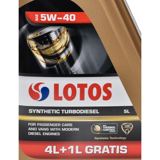 Моторна олива LOTOS Synthetic Turbodiesel 5W-40 5 л на Citroen Xantia
