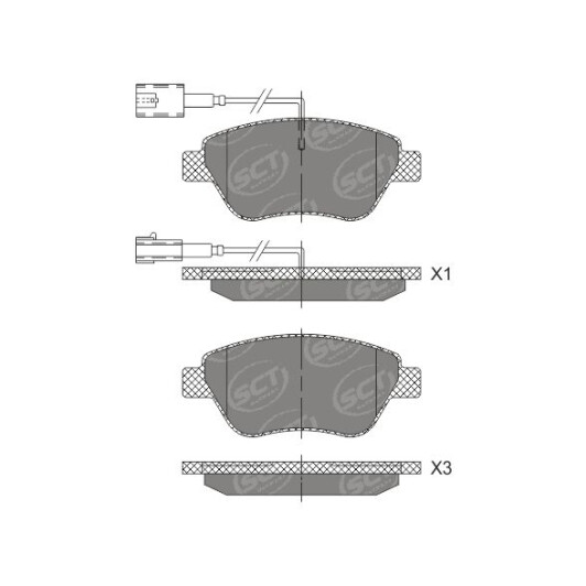 Гальмівні колодки SCT Germany sp422pr