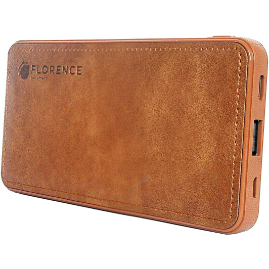 Повербанк Florence Leather 10000 mAh коричневый