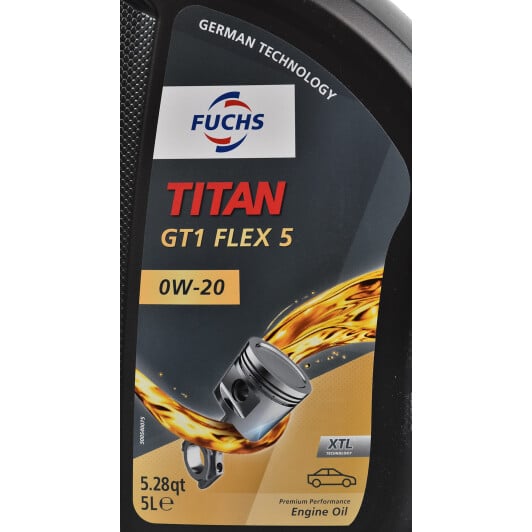 Моторное масло Fuchs Titan GT1 Flex 5 0W-20 5 л на Peugeot 308