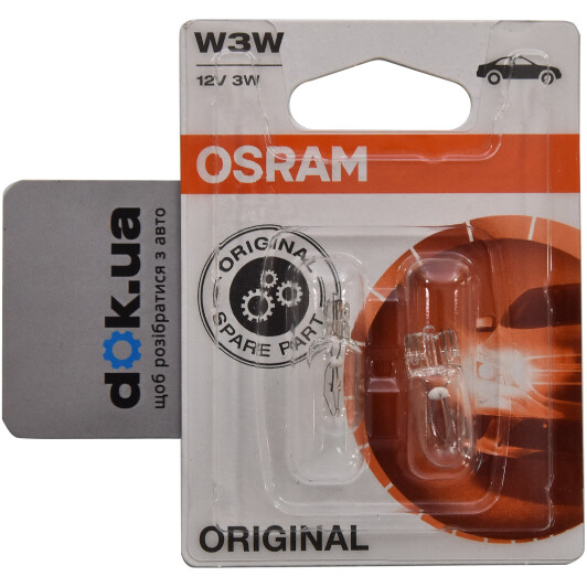 Автолампа Osram Original W3W W2,1x9,5d 3 W прозора 282102b