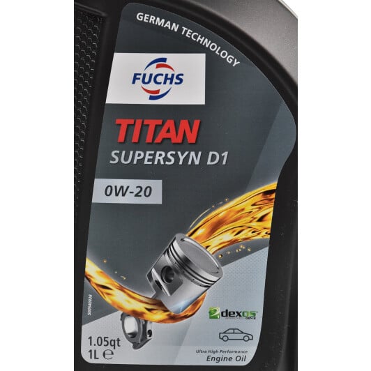 Моторное масло Fuchs Titan Supersyn D1 0W-20 1 л на Peugeot 5008