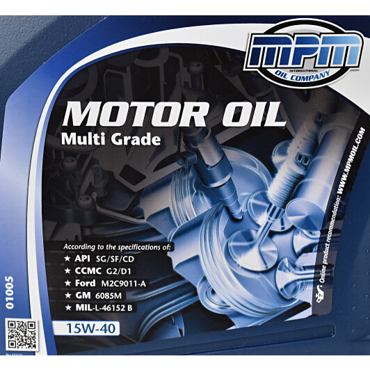 Моторна олива MPM Multi Grade 15W-40 5 л на Iveco Daily II