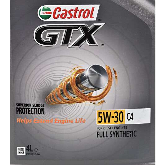 Моторна олива Castrol GTX C4 5W-30 4 л на Chevrolet Zafira