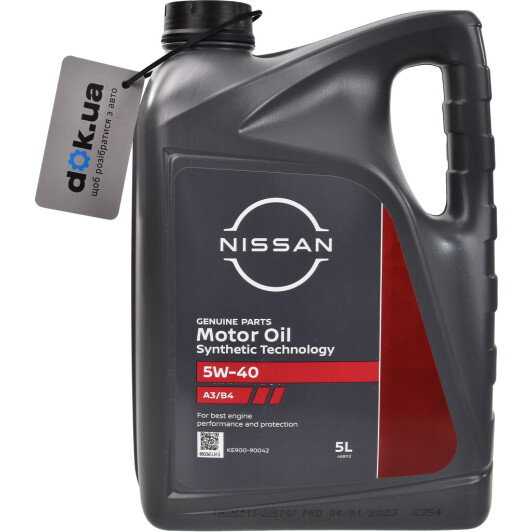 Nissan Motor Oil 5W-40 5 л (ke90090042): купить автомасло в Украине и Киеве | DOK.ua