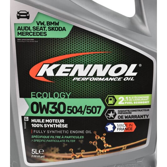 Моторна олива Kennol Ecology 504/507 0W-30 на Toyota Auris