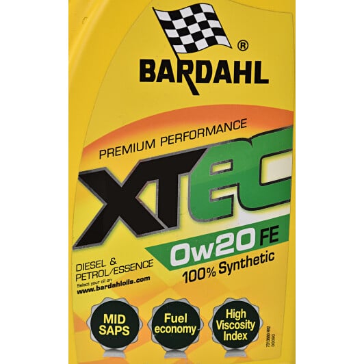 Моторное масло Bardahl XTEC FE 0W-20 1 л на Nissan 200 SX