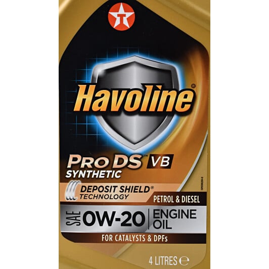 Моторное масло Texaco Havoline ProDS VB 0W-20 4 л на Chevrolet Suburban
