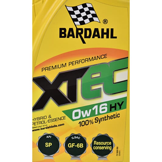 Моторное масло Bardahl XTEC HY 0W-16 1 л на Chevrolet Matiz