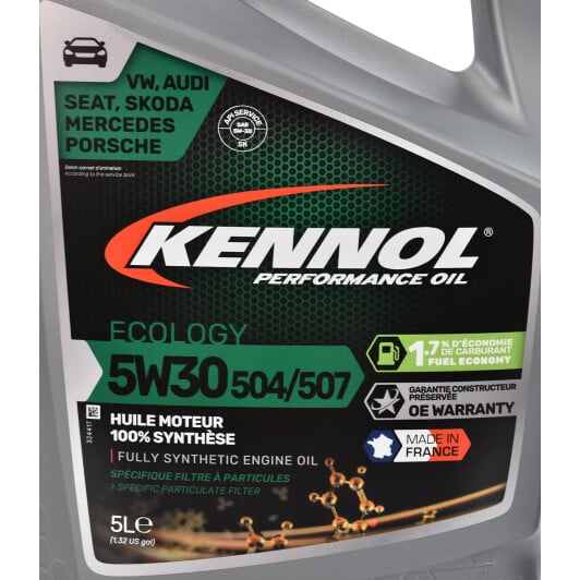 Моторное масло Kennol Ecology 504/507 5W-30 5 л на Lada Kalina