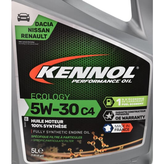 Моторна олива Kennol Ecology C4 5W-30 5 л на Suzuki Kizashi