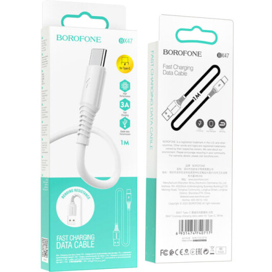 Кабель Borofone BX47 BX47CW USB - USB type-C 1 м