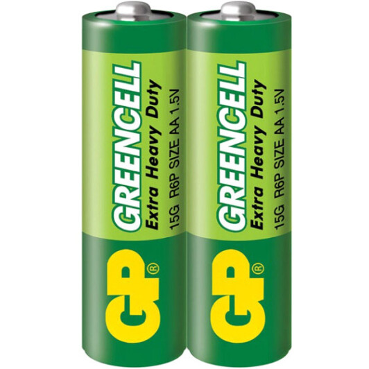 Батарейка GP Greencell Extra Heavy Duty 15G AA (пальчикова) 1,5 V 2 шт