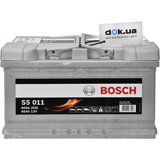 Акумулятор Bosch 6 CT-85-R S5 Silver Plus 0092S50110