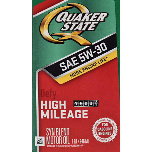 Моторное масло QUAKER STATE High Mileage 5W-30 на Ford Taurus