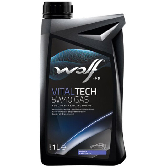 Моторна олива Wolf Vitaltech Gas 5W-40 1 л на Mazda 3