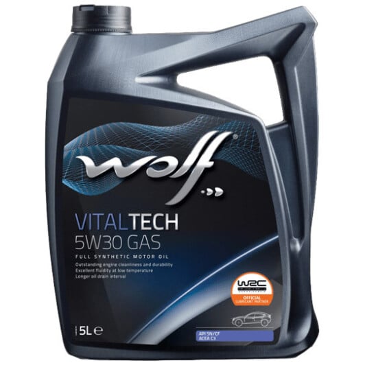 Моторное масло Wolf Vitaltech Gas 5W-30 5 л на Toyota Hilux