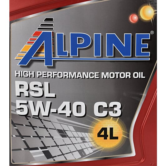 Моторное масло Alpine RSL C3 5W-40 4 л на Volvo V50
