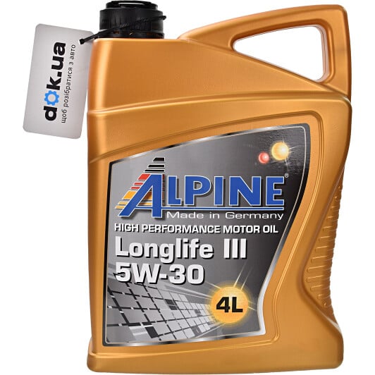 Моторна олива Alpine Longlife III 5W-30 4 л на Toyota Sprinter