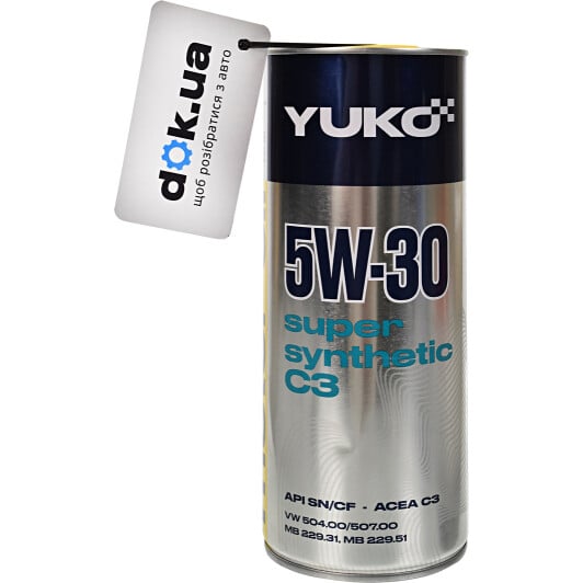 Моторна олива Yuko Super Synthetic C3 5W-30 1 л на Fiat Duna