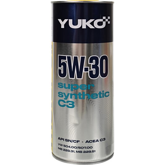 Моторное масло Yuko Super Synthetic C3 5W-30 1 л на Toyota Aygo