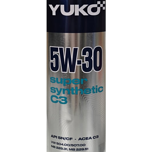 Моторное масло Yuko Super Synthetic C3 5W-30 1 л на Chery Tiggo