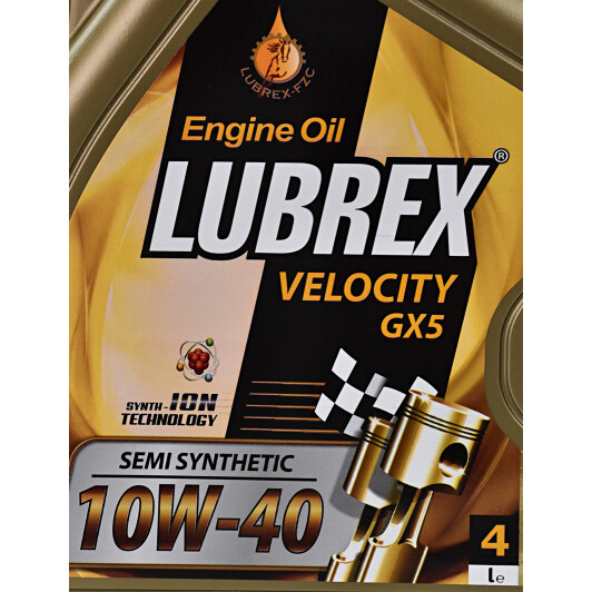 Моторное масло Lubrex Velocity GX5 10W-40 4 л на Honda CR-Z