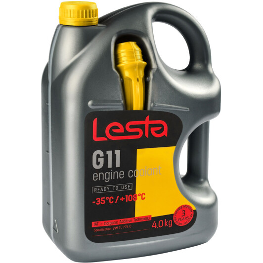 Готовый антифриз LESTA G11 желтый -35 °C 4 л