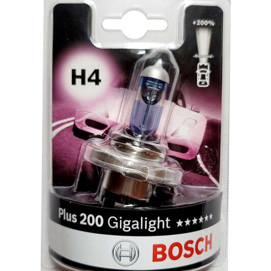 Автолампа Bosch Plus 200 Gigalight H4 P43t 55 W 1987301144