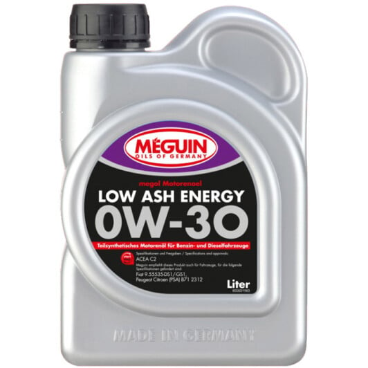 Моторное масло Meguin Low Ash Energy 0W-30 1 л на Peugeot 5008