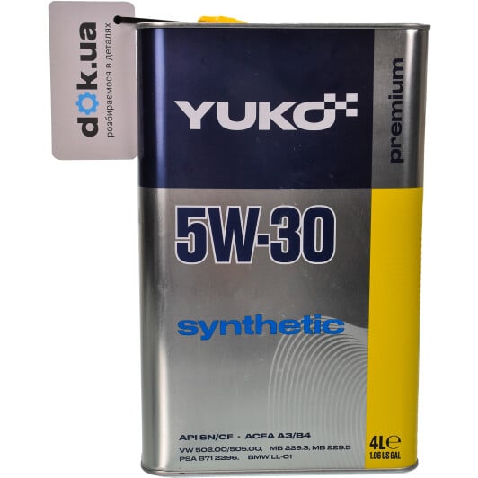 Моторна олива Yuko Synthetic 5W-30 4 л на Ford EcoSport