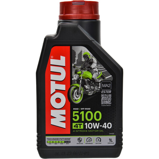 4T Motul 5100 10W-40, 1 л (836511) моторна олива 4T 1 л