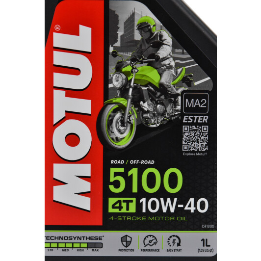 4T Motul 5100 10W-40, 1 л (836511) моторна олива 4T 1 л