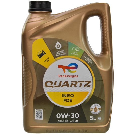 Моторное масло Total Quartz Ineo FDE 0W-30 5 л на Daewoo Espero