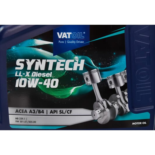 Моторна олива VatOil SynTech LL-X Diesel 10W-40 4 л на Fiat Fiorino