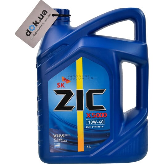 Моторное масло ZIC X5000 10W-40 6 л на Chevrolet Zafira