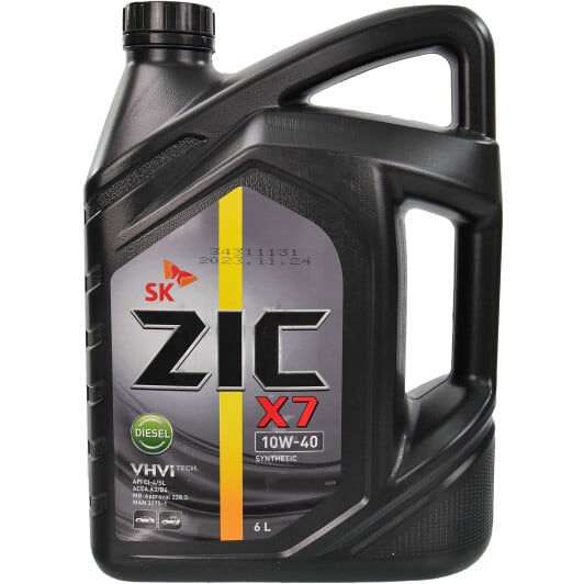 Моторное масло ZIC X7 Diesel 10W-40 6 л на Honda CR-Z